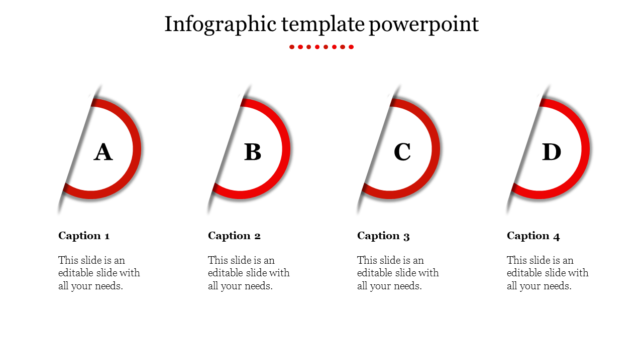 Free - Use Infographic Template PowerPoint With Four Nodes